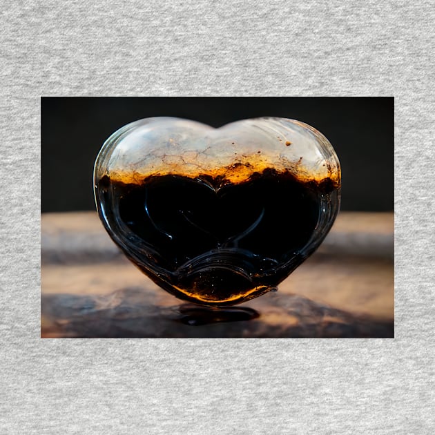 Black Broken Heart Art in Sunset /  Broken Hearts Unwind Designs by Unwind-Art-Work